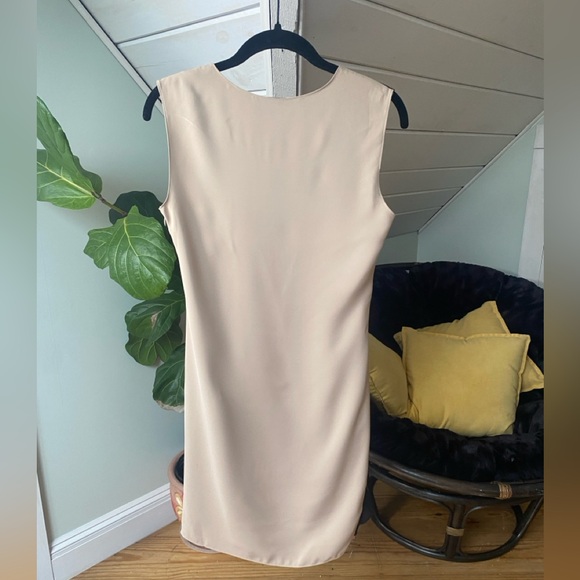 All Saints Afia Dress Black Nude Twist Size 4 - Picture 8 of 12